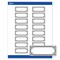 Avery Printable Rectangle Labels, 1" x 2-5/8", Matte White, Pre-printed Metallic Silver Border/Black Frame Design, Sure Feed Technology, Laser & Inkjet Compatible, 320 Total